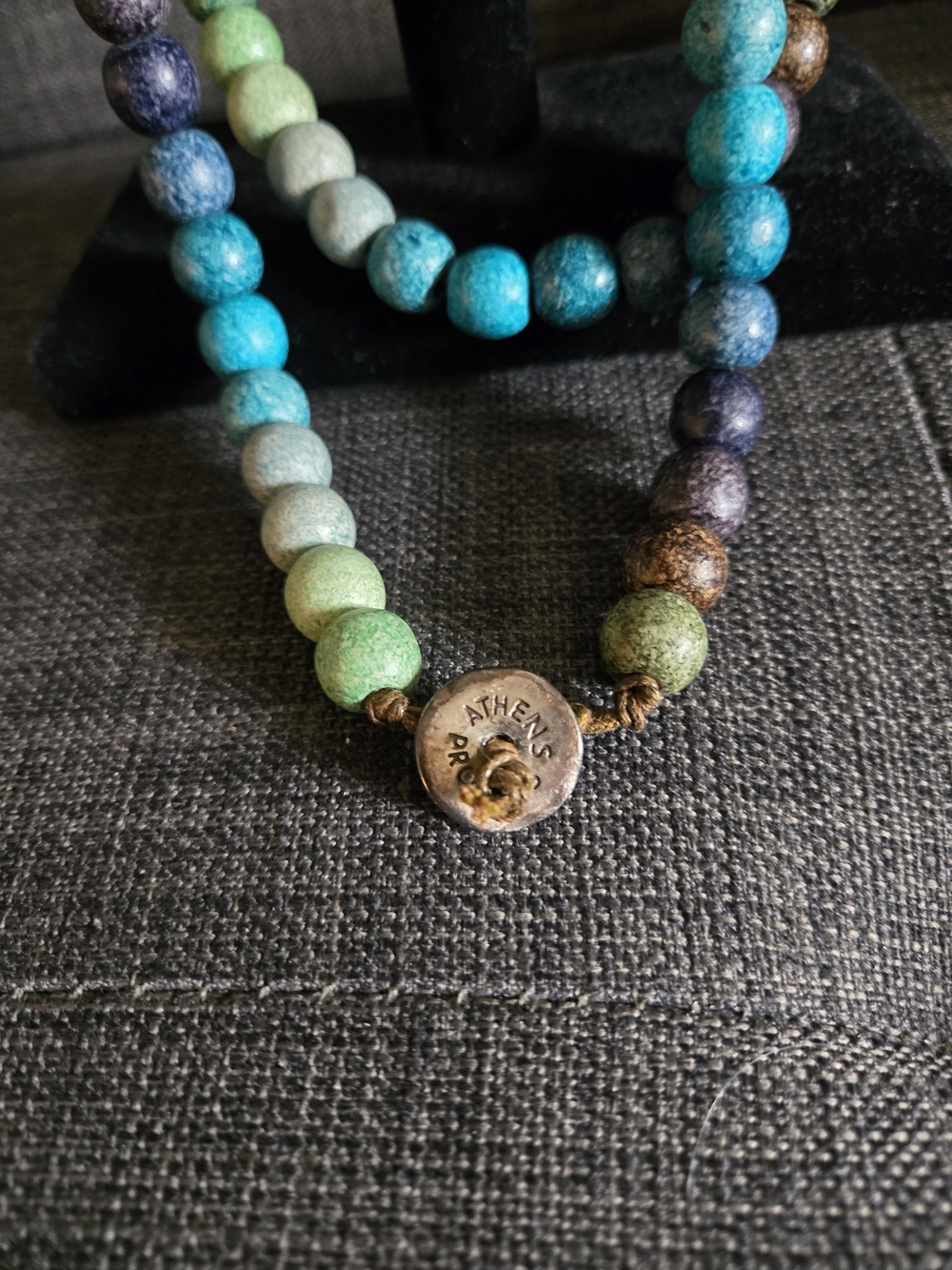 Green and Blue Beaded Necklace